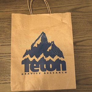 Teton Gravity Research Bag 9.5” W x 12” H - perfect for gifting Teton apparel